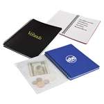 Promotional Journals & Notebooks - Plastic Cover Spiral Notebook with Zippered Pouch