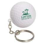 Promotional Stress Reliever Keychains - Golf Ball Key Chain