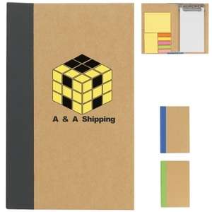 Custom Promotional Notebook with Clip Board, Sticky Notes and Sticky Flags