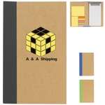 Promotional Flag Dispensers - Notebook with Clip Board, Sticky Notes and Sticky Flags