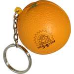 Personalized Food Stress Balls - Orange Key Chain