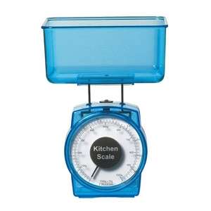 2 Piece Kitchen Scale Blue, Translucent