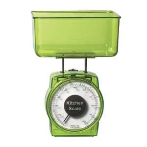 2 Piece Kitchen Scale Green, Translucent