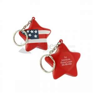 Patriotic Star Key Chain
