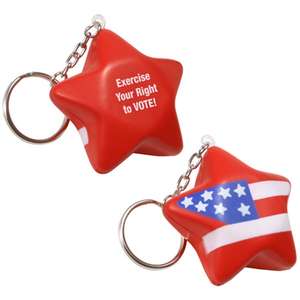 Custom Promotional Patriotic Star Key Chain