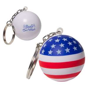 Custom Promotional Patriotic Stress Ball Key Chain