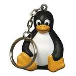 Customized Key Chain Stress Balls - Sitting Penguin Key Chain