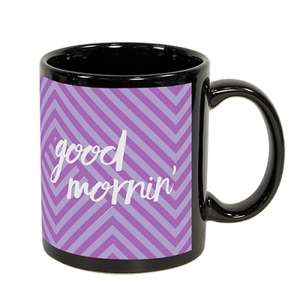 Custom Promotional 11 oz Black Full Color Sublimation Mug
