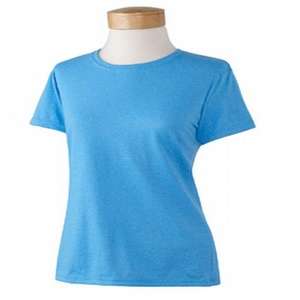 Gildan Ladies' 5.3 oz. Heavy Cotton Missy Fit T-Shirt - Dark/Color Sapphire, Heather