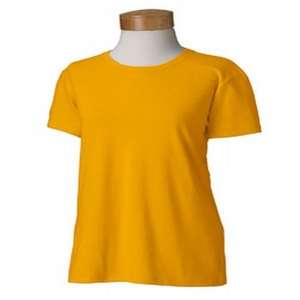 Gildan Ladies' 5.3 oz. Heavy Cotton Missy Fit T-Shirt - Dark/Color Gold, Athletic