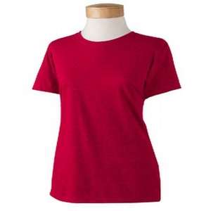 Gildan Ladies' 5.3 oz. Heavy Cotton Missy Fit T-Shirt - Dark/Color Red, Cherry