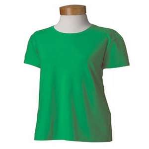 Gildan Ladies' 5.3 oz. Heavy Cotton Missy Fit T-Shirt - Dark/Color Green, Irish