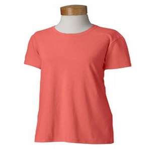 Gildan Ladies' 5.3 oz. Heavy Cotton Missy Fit T-Shirt - Dark/Color Coral