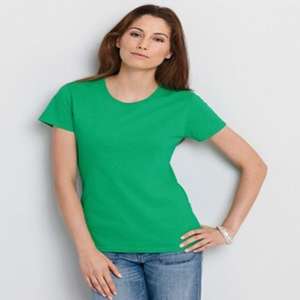 Gildan Ladies' 5.3 oz. Heavy Cotton Missy Fit T-Shirt - Dark/Color Green, Irish