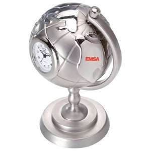 Custom Promotional Die Cast Globe and Stand Clock