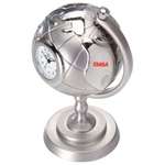 Custom Clocks & Watches - Die Cast Globe and Stand Clock