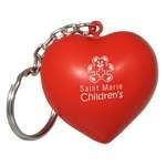 Business Holiday & Charity Stress Balls - Valentine Heart Key Chain