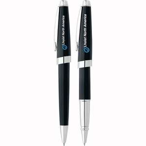 Custom Promotional Cross Aventura Onyx Black Pen Set - Rush Available