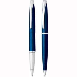 Custom Promotional Cross ATX Blue Lacquer Pen Set - Rush Available