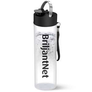 Single Wall Glass Water Bottle with Sports Lid
