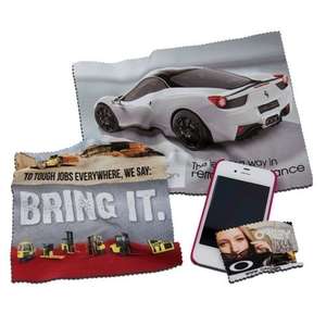 Custom Promotional Weslyan Microfiber Cleaning Cloth - 6" x 6"
