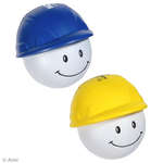 Logo Construction & Building Stress Balls - Hard Hat Mad Cap Stress Ball