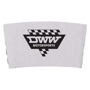 Custom Promotional White Coffee Clutch - For 10-16 oz Cups