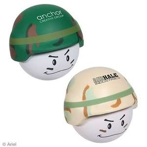 Custom Promotional Soldier Mad Cap Stress Ball