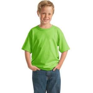 Gildan Youth Heavy Cotton 100% Cotton T-Shirt - Dark/Colors Green, Lime