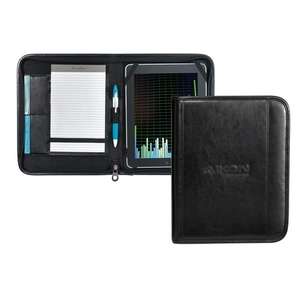Custom Promotional Deluxe Leather Wired-E Padfolio