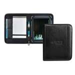 Logo Journals, Organizers & Portfolios - Deluxe Leather Wired-E Padfolio