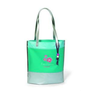 Coco Fashion Tote Turquoise/White
