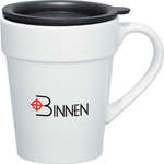 Logo Travel Coffee Mugs - Habanera Ceramic Travel Mug - 10 oz.