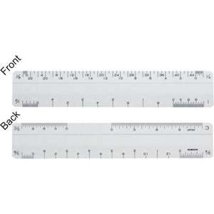 Custom Promotional 6" Four Bevel Architectural Plastic Ruler