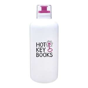27 oz. Single Wall Porcelain Water Bottle with Silicone Lid Fuchsia