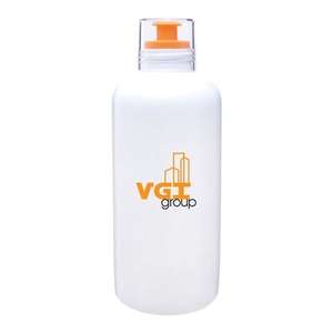 27 oz. Single Wall Porcelain Water Bottle with Silicone Lid Orange