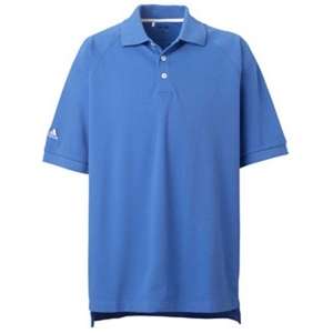 adidas Golf Men's ClimaLite Tour Pique Short-Sleeve Polo Blue, Gulf/White