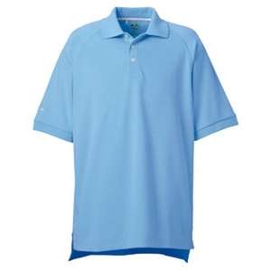 adidas Golf Men's ClimaLite Tour Pique Short-Sleeve Polo Blue, Tide/White