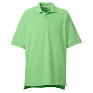 adidas Golf Men's ClimaLite Tour Pique Short-Sleeve Polo Green, Greenwich/White