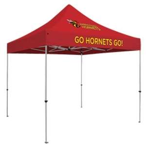 Custom Promotional Deluxe 10' Square Tent - Full-Color Thermal Imprint, 2 Locations
