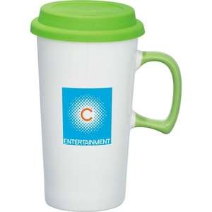 Mambo Ceramic Mug - 17 oz. Green, Lime