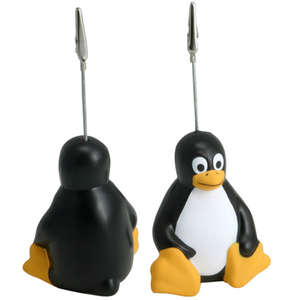 Custom Promotional Sitting Penguin Memo Holder