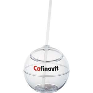 Custom Promotional Fiesta Ball with Straw - 20 oz.