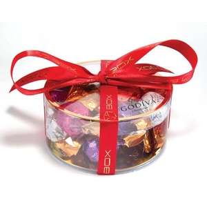 Custom Promotional Godiva Clearview Gift Box - 10 Godiva Chocolates