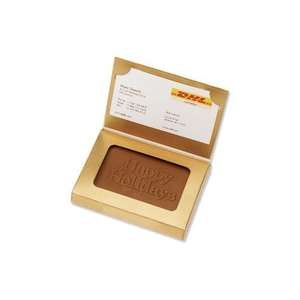 Custom Molded Business Card Chocolate Bar - 1 oz. Gold