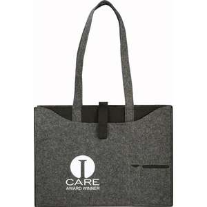 Owl 100% Recycled Felt Business Tote Black