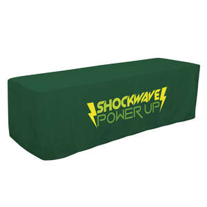 Custom Promotional 8ft. Decobrite Nylon Table Cover 3-Sided (Full-Color Thermal Imprint)