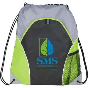 Marathon Drawstring Cinch Backpack Green, Lime