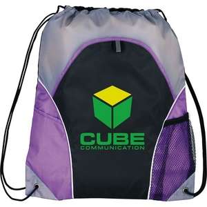 Marathon Drawstring Cinch Backpack Purple