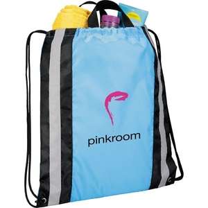 Custom Promotional Small Reflective Drawstring Cinch Backpack